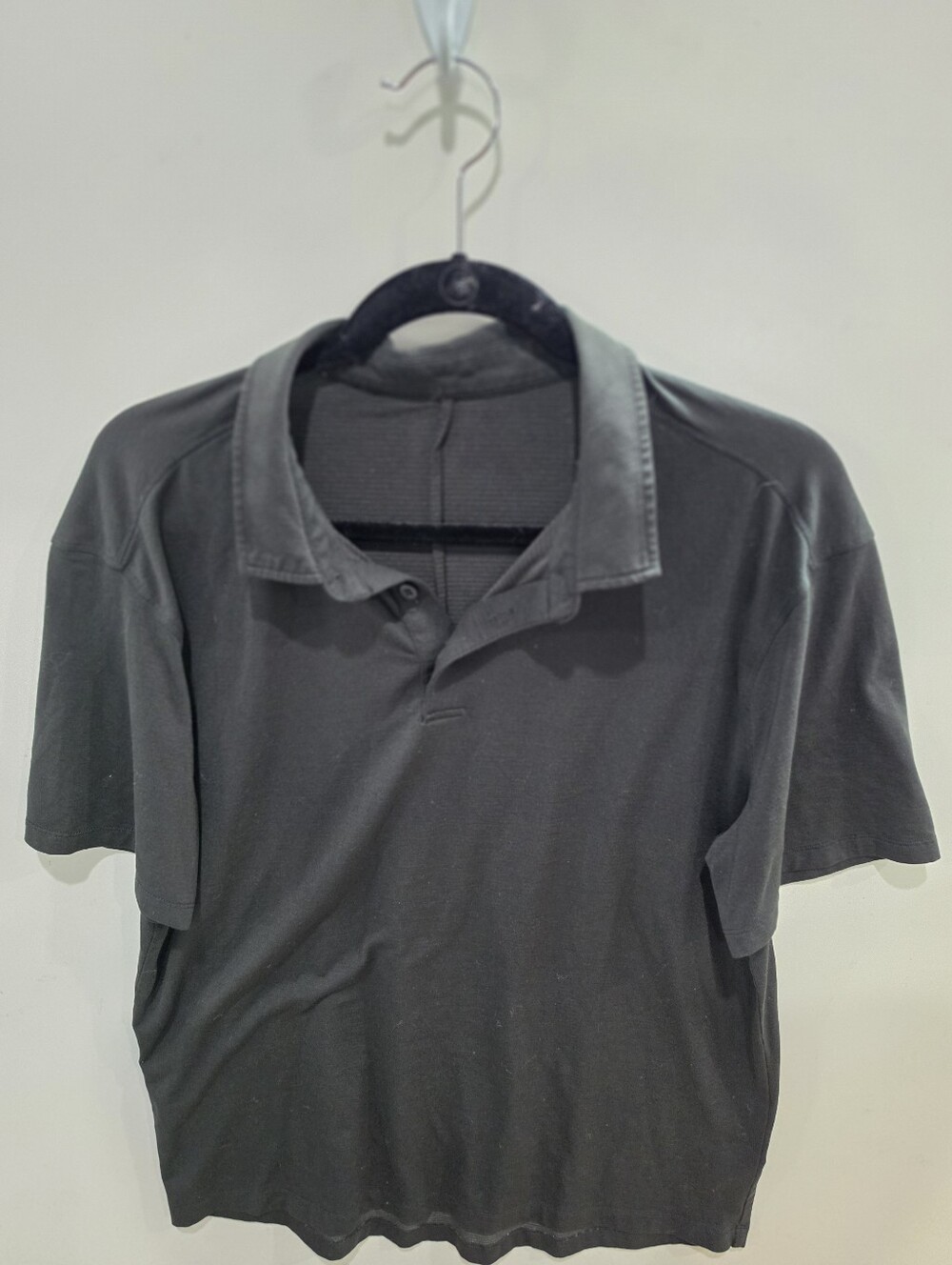 Lululemom Textered Classic Short Sleeve Mens Polo Shirt Size L